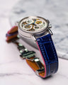 Bespoke Watch Strap in Electric Blue Crocodile