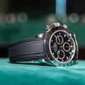 Solitaire Rubber straps in Classic Black for Rolex Daytona 116520