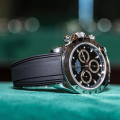 Solitaire Rubber straps in Classic Black for Rolex Daytona
