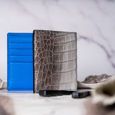 Bespoke Bifold Wallet in Natural Himalayan Crocodile Leather