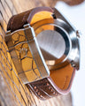 Bespoke Watch Strap in Chocolate Brown Crocodile