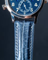 Bespoke Watch Strap in Metallic Black Crocodile