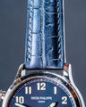 Bespoke Watch Strap in Metallic Black Crocodile