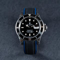 Solitaire Rubber straps in Navy Black for Rolex Submariner