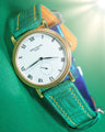 Bespoke Watch Strap in Emerald Green Crocodile