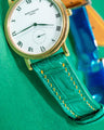Bespoke Watch Strap in Emerald Green Crocodile