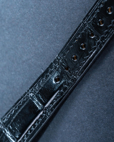 Bespoke Watch Strap in Black Crocodile