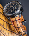 Bespoke Watch Strap in 2 Tone Chestnut Brown Crocodile