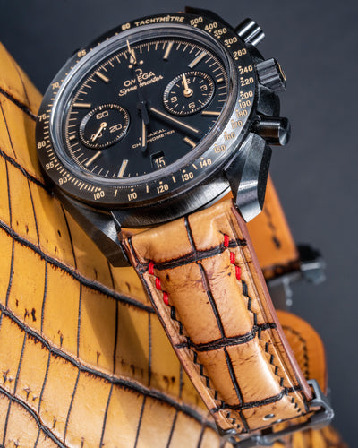 Bespoke Watch Strap in 2 Tone Chestnut Brown Crocodile