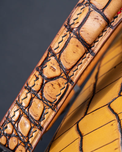 Bespoke Watch Strap in 2 Tone Chestnut Brown Crocodile