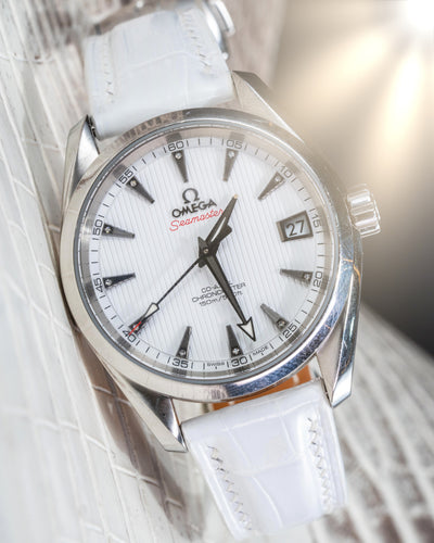 Bespoke Watch Strap in White Crocodile