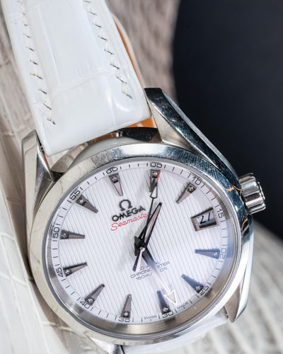 Bespoke Watch Strap in White Crocodile