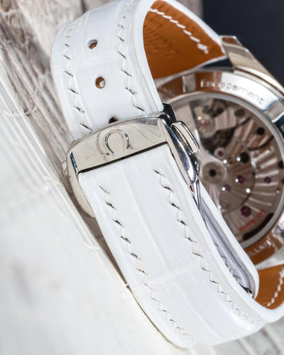 Bespoke Watch Strap in White Crocodile