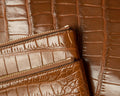 Bespoke Zipper Wallet in Chestnut Brown Alligator