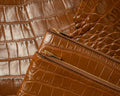 Bespoke Zipper Wallet in Chestnut Brown Alligator