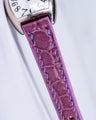 Bespoke Watch Strap in Lavender Purple Crocodile