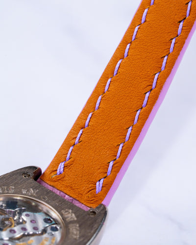 Bespoke Watch Strap in Lavender Purple Crocodile