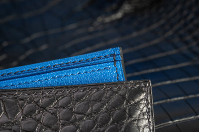 Bespoke Bifold Wallet in Black Crocodile