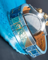 Bespoke Watch Strap in Pearl Blue Crocodile