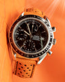 Bespoke Watch Strap in Orange Chevre