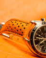 Bespoke Watch Strap in Orange Chevre