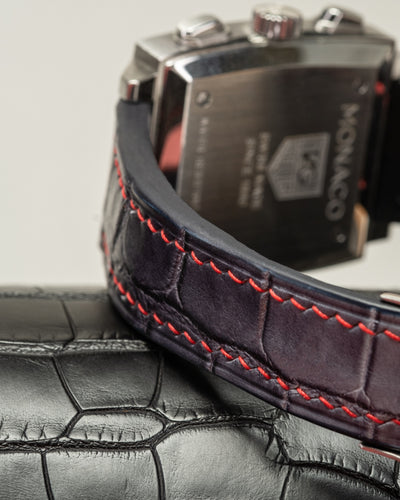 Bespoke Watch Strap in Ombre Dull Crocodile