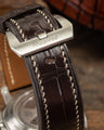 Bespoke Watch Strap in Chocolate Brown Crocodile