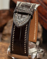 Bespoke Watch Strap in Chocolate Brown Crocodile