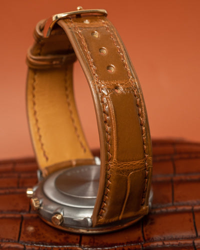 Bespoke Watch Strap in Chestnut Brown Alligator