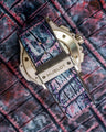 Bespoke Watch Strap in Multi-Purple Galaxy Alligator