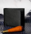 Bespoke Bifold Wallet in Black Chevre