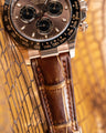 Bespoke Watch Strap in Bronze Brushed Alligator