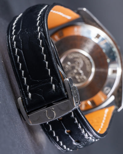 Bespoke Watch Strap in Black Crocodile