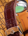 Bespoke Watch Strap in Reddish Brown Crocodile