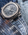 Bespoke Watch Strap in Black Silver Alligator