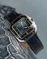 Bespoke Watch Strap in Navy Blue Crocodile