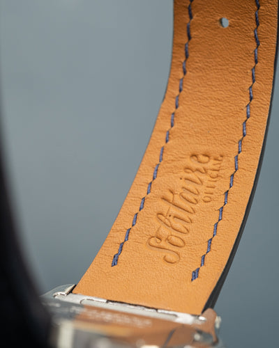 Bespoke Watch Strap in Navy Blue Crocodile