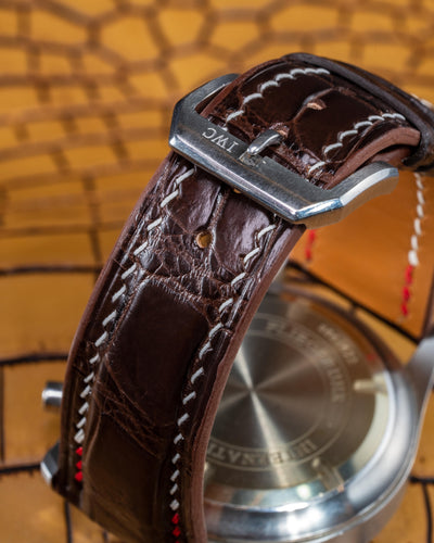 Bespoke Watch Strap in Chocolate Brown Crocodile