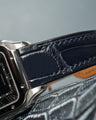 Bespoke Watch Strap in Navy Blue Crocodile