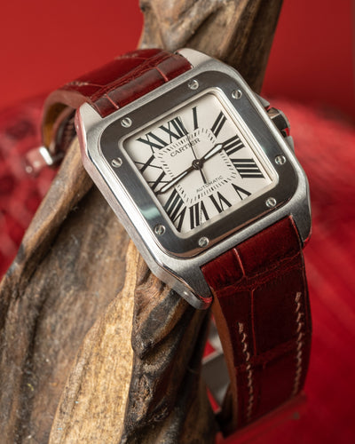 Bespoke Watch Strap in Blood Red Crocodile