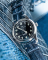 Bespoke Watch Strap in Denim Crocodile