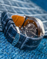 Bespoke Watch Strap in Denim Crocodile