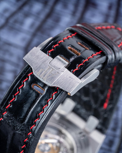 Bespoke Watch Strap in Black Crocodile