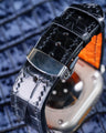 Bespoke Watch Strap in Jet Black Crocodile