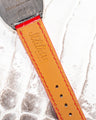 Bespoke Watch Strap in Ferrari Red Crocodile