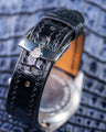Bespoke Watch Strap in Black Crocodile
