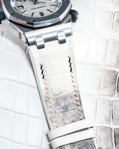 Bespoke Watch Strap in Natural Himalayan Crocodile