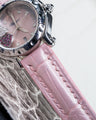 Bespoke Watch Strap in Baby Pink Crocodile