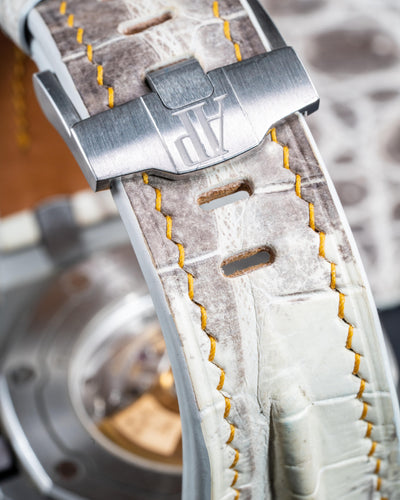 Bespoke Watch Strap in Natural Himalayan Crocodile