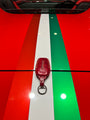Bespoke Key Fob Cover in Blood Red Crocodile